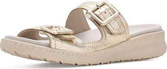 David Tate Frenchy Womens Sandals Platinum : 10 EE - Extra Wide, Leather/Suede