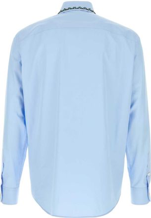 Valentino Garavani Mens Maniche Shirt Blue Cotton