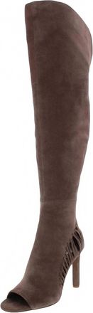 Vince Camuto Womens Shassa Suede Open Toe Over-The-Knee Boots In Brown