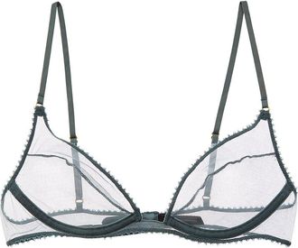Kiki De Montparnasse Kiki De Montparnasse Perle Plunge Silk-Trim Bra