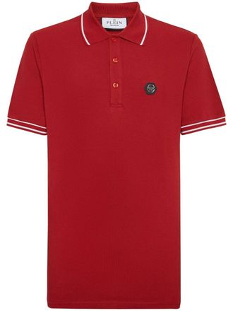Philipp Plein Poloshirt met logo-applicatie - Rood