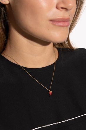 Kate Spade New York Necklace With A Pendant Featuring Sparkling Crystals, Womens, Gold