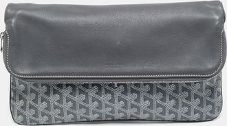 Goyard Sainte Marie Mm Grey Goyardine Coated Canvas Clutch