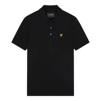 Lyle & Scott Polo Shirts, male, Black, Size: XL Plain Polo Shirt