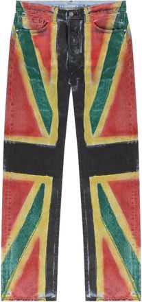 Denim Tears Jeans Union Jack dritti - Nero