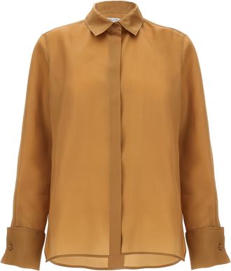 Max Mara Beige Silk Womens Blouse
