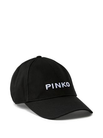 Pinko Honkbalpet met logodetail - Zwart