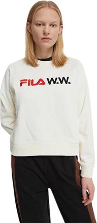 Wood Wood Oversized crew sweatshirt - Dames - Sweatshirts - Wit - L - Hoodies & sweatvesten