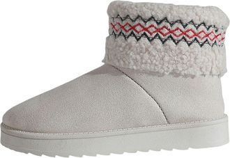 Generic Boots for Women UK Winter Snow Boots Fleece Lined Ankle Boot Slip On Warm Comfortable Outdoor Casual Shoes Thermal Insulated Non Slip Cold Weather Foo