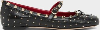 Valentino Garavani Rockstud Mary Jane Ballerina Flats