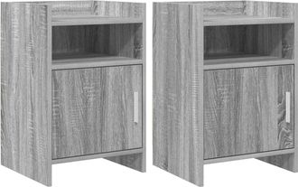 vidaXL Mesas De Noche 2 Uds. Sonoma Gris 40 X 36 X 60 Cm Vidaxl