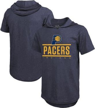 Majestic Threads Mens Majestic Threads Navy Indiana Pacers Tri-Blend Hoodie T-Shirt at Nordstrom, Size Small