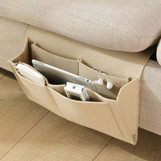 OEM Beige, 32 X 20 X 10 Cm, Bolsillo Para Cama, Fieltro, Listo Para Colgar, 5 Compartimentos, Almacenamiento Para Sof&aacute;