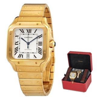 Cartier Pre-owned Cartier Santos White Dial Mens Watch WGSA0029