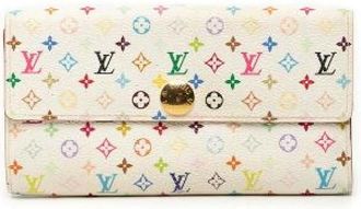 Louis Vuitton Pre-owned Wallets, female, White, Size: ONE SIZE Pre-owned Monogram Multicolore Portefeuille Sarah wallet