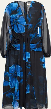 La Petite Robe Di Chiara Boni Floral-Print Georgette Midi Dress