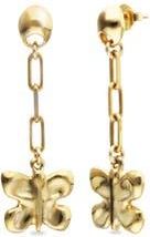 UNOde50 Long Butterfly Earrings in Gold-Tone at Nordstrom