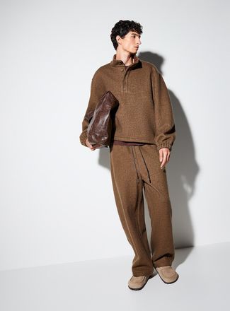 Le 31 Mens Wool blend relaxed pant