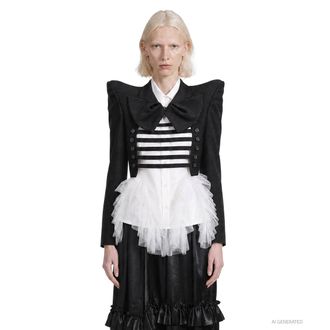 Comme Des Gar&ccedil;ons Cropped Bow Blazer