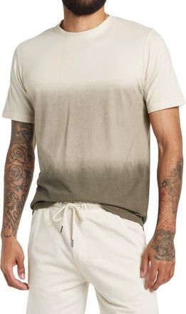 Coastaoro Ahoras Short Sleeve Dip Dye Crew Neck Shirt in Taupe at Nordstrom Rack, Size Xx-Large