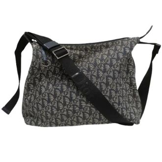 Dior Pre-owned Cross Body Bags, male, Blue, Size: ONE SIZE Pre-owned Trotter Canvas Shoulder Bag