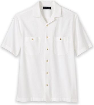 Paul Fredrick Linen Blend Solid Casual Shirt