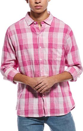 Tommy Bahama Barbados Breeze Beach Day Check Linen-Blend Shirt