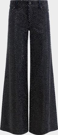 Alice & Olivia Amazing Low-Rise Embellished Jeans
