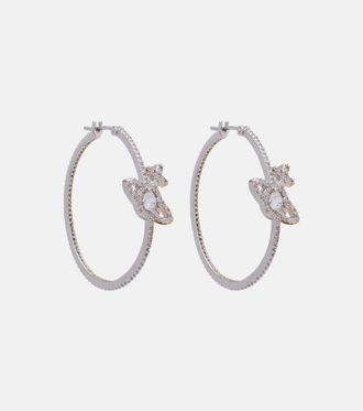 Vivienne Westwood Orb embellished hoop earrings