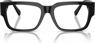 Versace 55mm Square optical glasses in Shiny Black at Nordstrom