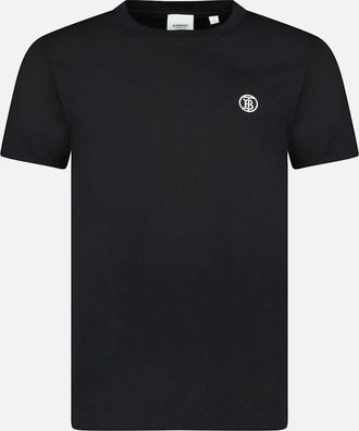 Burberry Mens Burberry Parker Short Sleeve T-Shirt Black - Size: 40