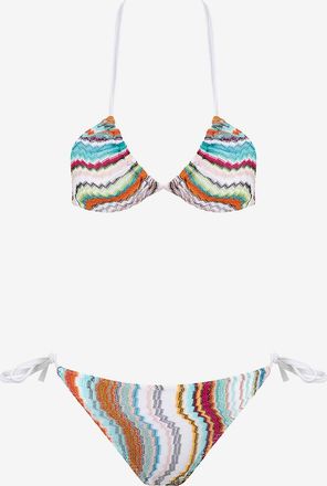 Missoni Triangel-Strick-Bikini mit psychedelischen Motiven