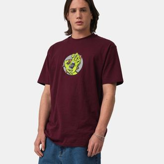 Santa Cruz T-Shirt SANTA CRUZ HAND DOT FRONT T-SHIRT, Herren, Gr. XL, schwarz cherry, Obermaterial: 100% Baumwolle, Shirts T-Shirt