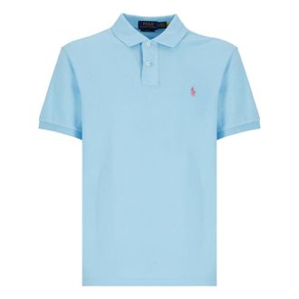 Ralph Lauren Polo Shirts, male, Blue, Size: XL Slim-fit Pique Polo