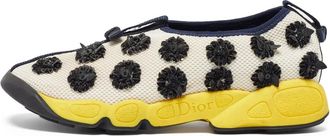 Dior sequin-embellished slip-on sneakers - White