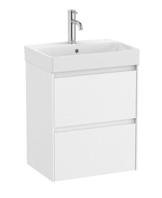 Roca Roca - Pack Unik Mueble Base Compacto De 2 Cajones + Lavabo Ona Color: Blanco Mate - Medidas: 500x360x645 Mm