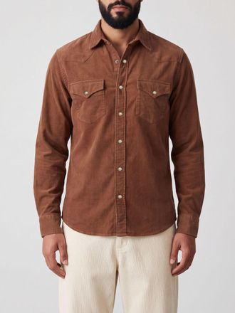 Canali Cotton Shirt with French Collar and Flap Pockets