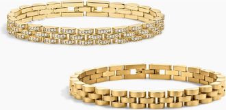 Electric Picks Mini Bennett Bracelet Set of 2 in Gold at Nordstrom