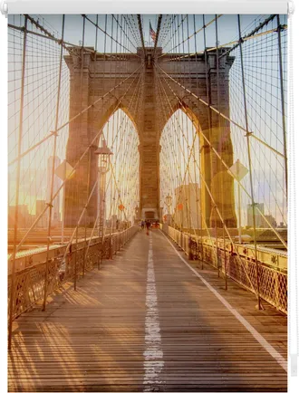 Lichtblick Original Seitenzugrollo »Klemmfix Motiv Brooklyn Bridge« Lichtschutz ohne Bohren freihängend bedruckt