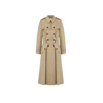 Dior Dames, Mantels, Beige, Maat: XS Katoen