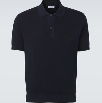 Sunspel Ribbed-knit cotton polo shirt