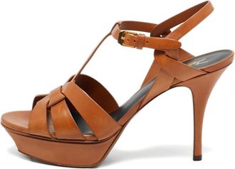 Saint Laurent Sandali Tribute in pelle - Marrone