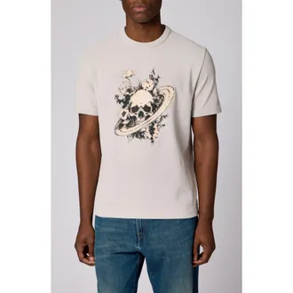 Paul Smith Skull Floral Graphic T-Shirt in Grey at Nordstrom, Size Xx-Large