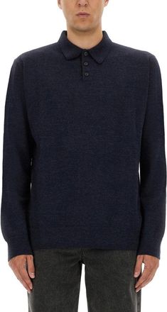 Maison Margiela Buttoned Collar Wool Polo