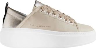 Alexander Smith Wembley High Woman Cream Dark Silver - Dames - Sneakers - Beige - 36 EU - Schoenen