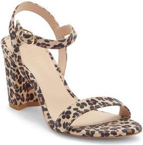 Stuart Weitzman Dancer 75 Block Heel Sandal in Golden Beige/Almond at Nordstrom Rack, Size 8.5