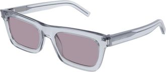 Saint Laurent Ladies Grey Rectangular Sunglasses SL461BETTY 013
