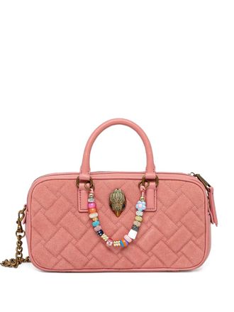 Kurt Geiger Eagle Head-detail quilted tote bag - women - Suede/Leather/Polyester - One Size - Pink