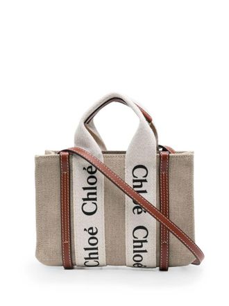 Chlo&eacute; Beige Woody Mini Tote