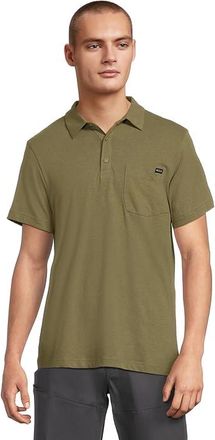Mountain Hardwear On Edgetm Polo Mens Clothing Combat Green : MD, Cotton/Hemp